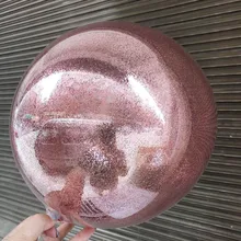 Leeiu decoração do casamento diy transparente glitter balões confetes bola de ar aniversário festa de chuveiro do bebê decoração pvc hélio baloons