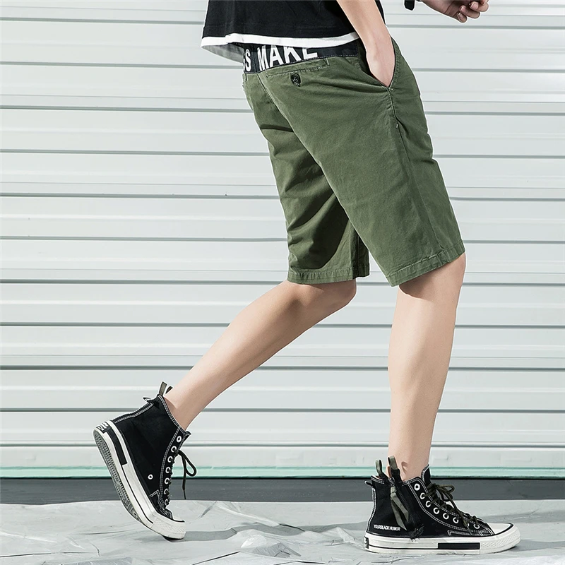 Buy 2019 Men Shorts Summer  Mens Hot Cotton Casual Shorts Quality Bottom Elastic Waist Fashion Brand Shorts Men