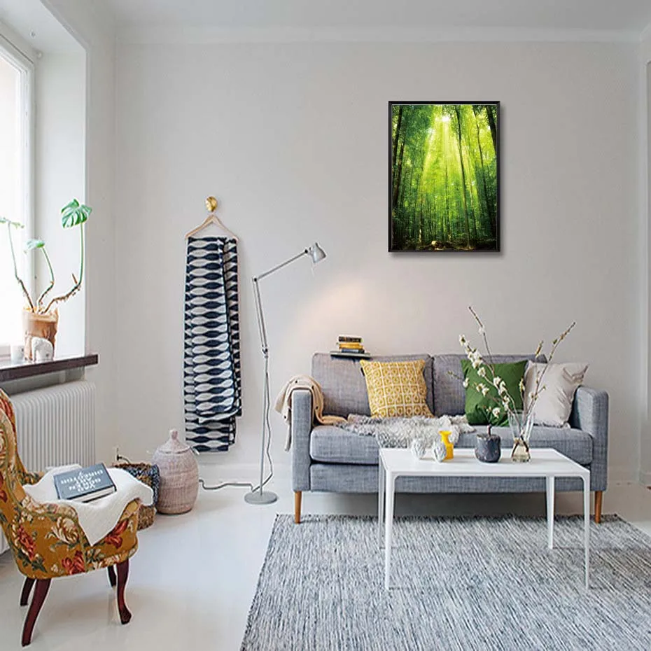 Green Forest Printing Natural Landscape Poster Wall Picture For Living Room Canvas Painting Wall Art Murals Home Decor Bedroom (5)
