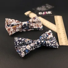 Высококачественные Новые корейские модные повседневные Дизайнерские мужские галстуки-бабочки с бантиком и цветочным принтом, 50 шт./партия