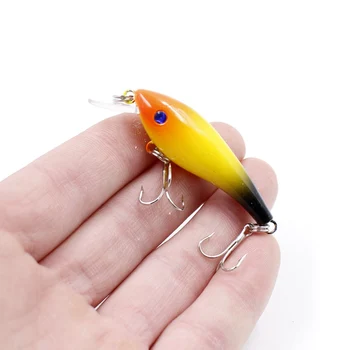 

1Pcs/lot 6cm/4.5g Topwater Fishing Lure Artificial Hard Crank Wobbler Japan Mini Fishing Baits Crankbait lure pesca