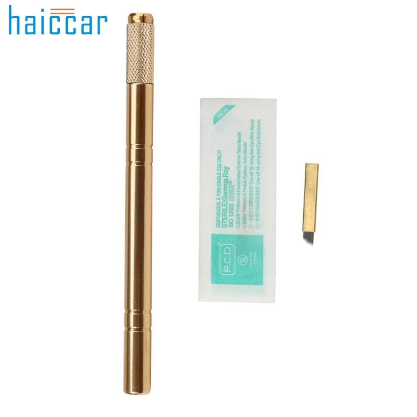 

Hot Best Deal Beautiful Women New Microblading Permanent 3D Makeup Eyebrow Pen Tattoo Needle Pen Kit Tattoo Set Nov.19