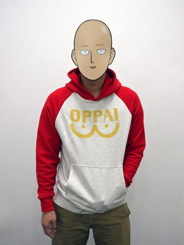 Новинка One Punch Man герой Сайтама Толстовка Oppai косплей костюм куртка с капюшоном