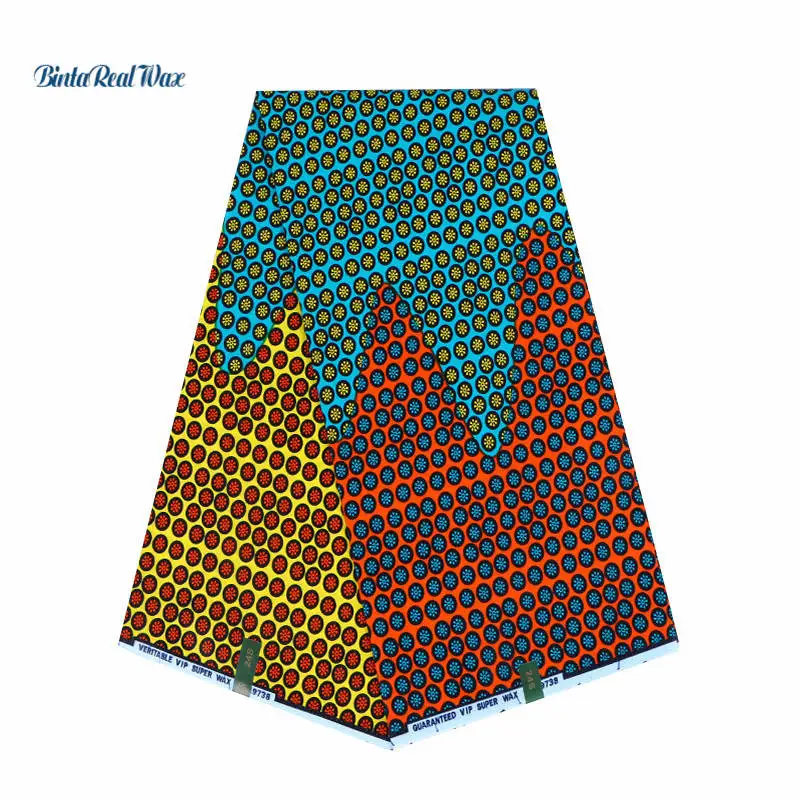 

Guaranteed Dutch Wax Prints Fabric 6 Yards 100% Cotton Ankara Fabric good quality Wax Hollandais Wax African Fabric 24FS1157