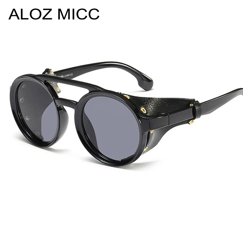 Круглые Солнцезащитные очки ALOZ MICC в стиле стимпанк для женщин и мужчин винтажные