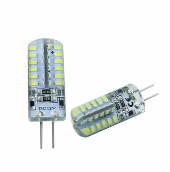 

LEEDSUN SMD3014 G4 5W LED Crystal lamp light DC12V Corn Light Bulb 48LED Silicone Body LED Bulb Chandelier 10Pcs/Lot
