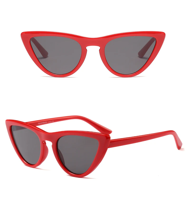 red small sunglasses women cat eye 9158 details (9)