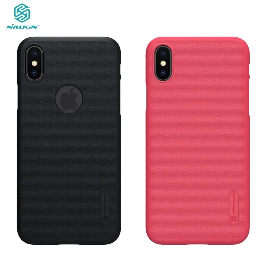 Чехол Nillkin для iPhone X XS Матовый Жесткий чехол-накладка из поликарбоната Черный