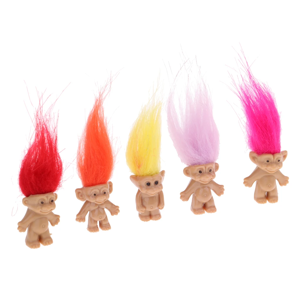 Винтажная красочная кукла Lucky Troll Leprocauns 5 штук кукольный домик Мини фигурки