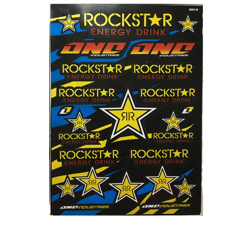 

Waterproof Motorcycle Decal Motocross Racing Helmet Rock-star Truck Graphic Bike Vinyl Sticker Wrap 45cm X 30cm