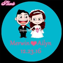 100 шт. персонализированные свадебные наклейки пользовательские наклейки в виде конфет обручальное Юбилейная Вечеринка выступление запасы этикеток Boda