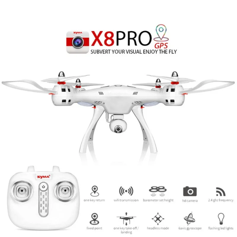Новейший Квадрокоптер X8PRO с GPS RC Wi Fi камерой FPV профессиональный X8 Pro вертолет