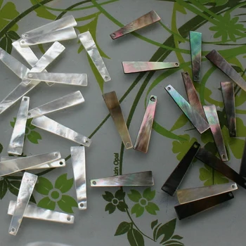 

100pcs/lot 5x23mm Natural Long Rectangle Slice Mother Pearl Shell Natural Rectangle Mother Pearl for DIY Jewelry MOP Shell Beads