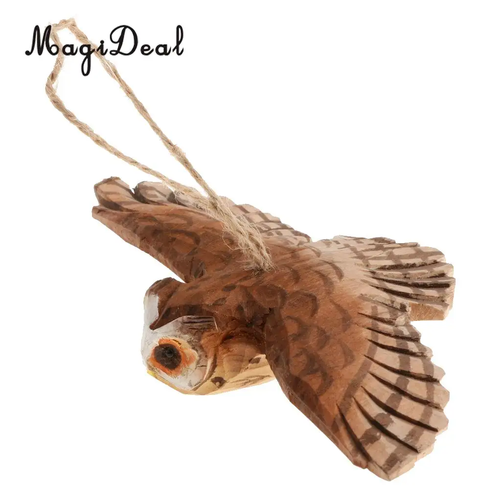 100% Hand Carved Vivid Wooden Animal Wood Hanging Decoration Wind Chimes Garden Wall Hanging Crafts Gifts Retro Outdoor Decor