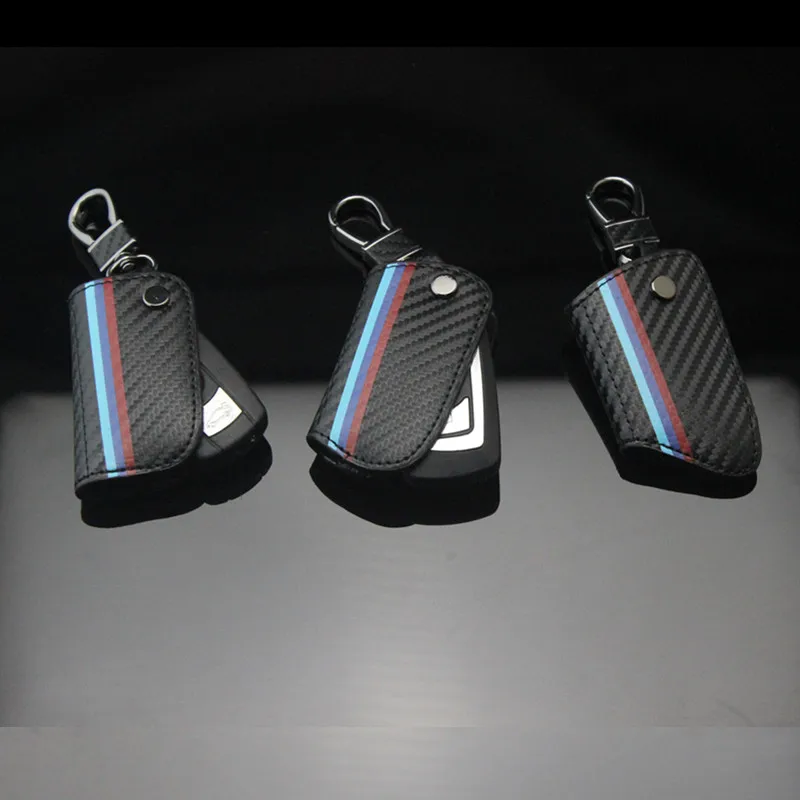 Кожаный чехол для ключей из углеродного волокна рождественские подарки BMW G30 X1 X3 X5