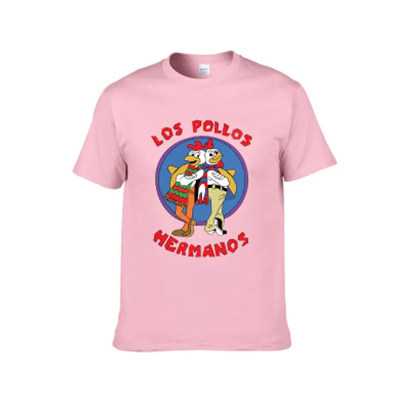 WMHYYFD Мужская Новая модная рубашка с отверстиями LOS POLLOS футболка с надписью Hermanos Chick Brothers футболка с коротким рукавом Топ