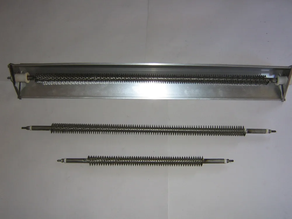 stainless steel radiator heating elements with fittings and reflectors,finned discharge pipe