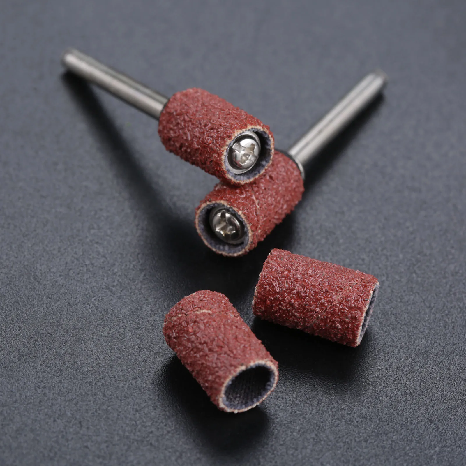 100Pcs Sanding Bands Drum Grit Sandpaper For Sand Shape Groove Woods Fiberglass Dremel Rotary Tool 2Pcs 3mm Sanding Drum