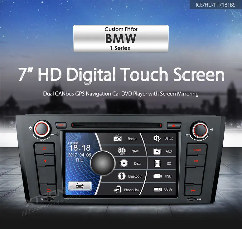 Discount XTRONS 7 inch HD Digital Touch Screen Dual CANbus GPS Navigation Steering Wheel 1din Car DVD Player for BMW 1 Series E81 E82 E88 0 Discount XTRONS 7 inch HD Digital Touch Screen Dual CANbus GPS Navigation Steering Wheel 1din Car DVD Player for BMW 1 Series E81 E82 E88 0
