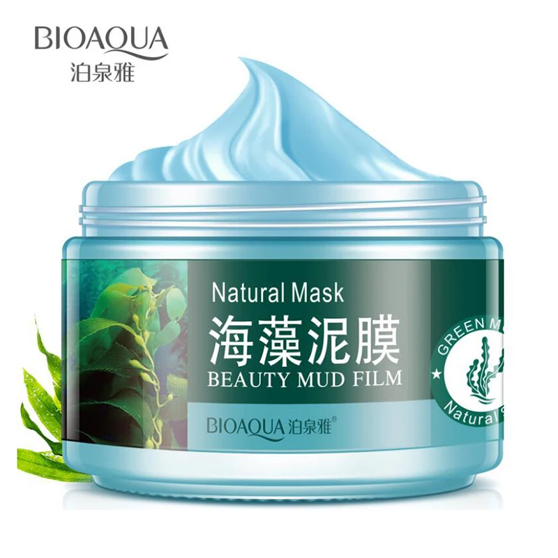 

BIOAQUA Face Care Mung Bean Seaweed Mud Facial Mask Blackhead Remove Whitening Moisturizing Acne Treatment Face Mask