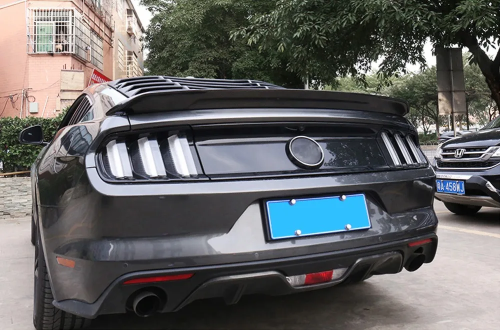 Abs Окрашенный черный задний спойлер для багажника крыла подходит Ford Mustang Coupe 2015 2016