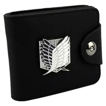 Горячая аниме атака на Титанов Логотип из сплава кожаный бумажник высокого качества