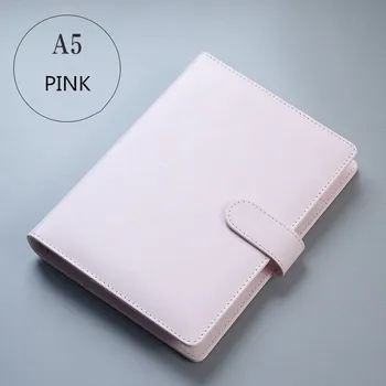 

A5 Loose Leaf Ring Binder Notebook Cover Macaron Leather Ring Binder Creative Personal Diary Week Planner Activity Memento Gift