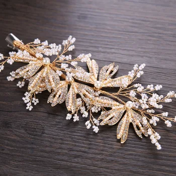 

New Bridal Wedding Hair Pins Crystal Pearl Hair Accessories for Women and Girls on Wedding and Party Bride Barrettes Hair Clips
