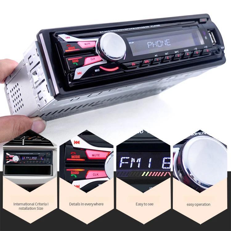 

2017 New 12V Car Stereo car Radio bluetooth MP3 Audio Player Bluetooth Removable Panel Anti-Theft USB SD MMC car FM Radio 1 d