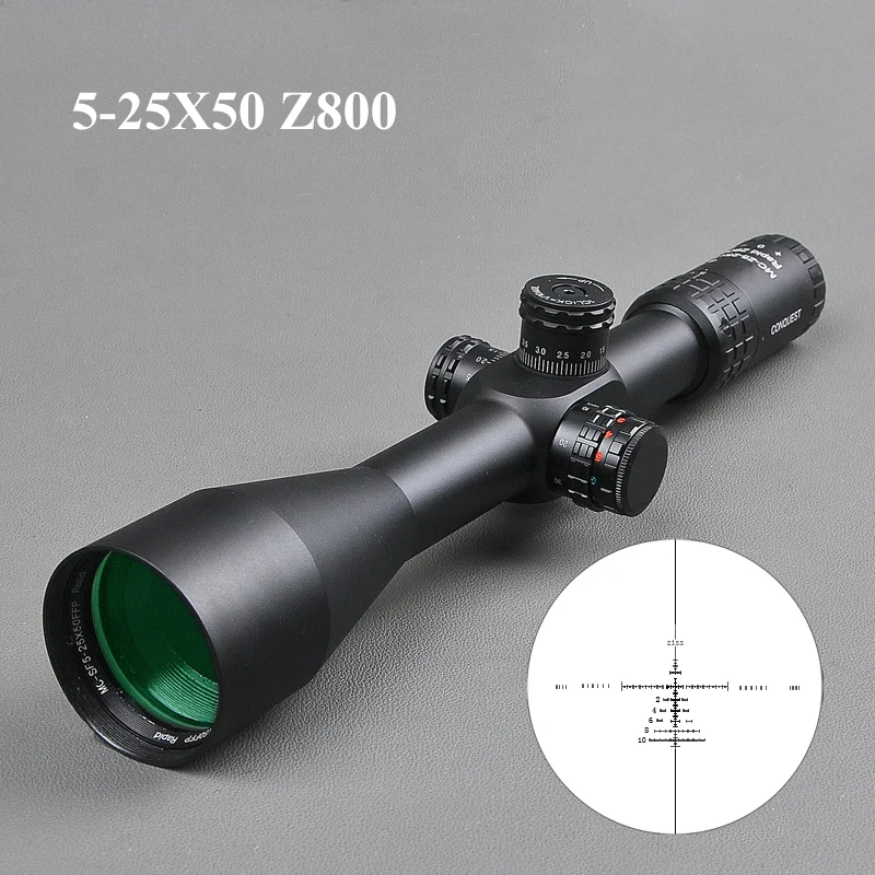 

ZEISS CONQUEST 5-25X50 FFP Optics Riflescope Side Parallax Tactical Hunting Scopes Rifle Scope Mounts For Airsoft Sniper Rifle