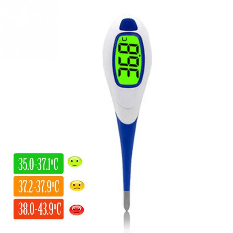 Digital LED Soft Head Thermometer Fever Alert Rectal Oral Axillary Body Thermometer for Infant