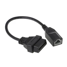 Auto Compatible Diagnostic Connector Adapter for Car OBD2 3Pin to 16 Pin Female Cable Auto Compatible Diagnostic Connector Adapter for Car OBD2 3Pin to 16 Pin Female Cable