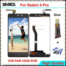 Ограниченное предложение Sinbeda Высокое качество для Xiaomi Redmi 4 Pro 5,0 «ЖК-дисплей Дисплей Сенсорный экран планшета для Hongmi Redmi 4 Prime 3 ГБ оперативная память 32 ГБ Встроенная память