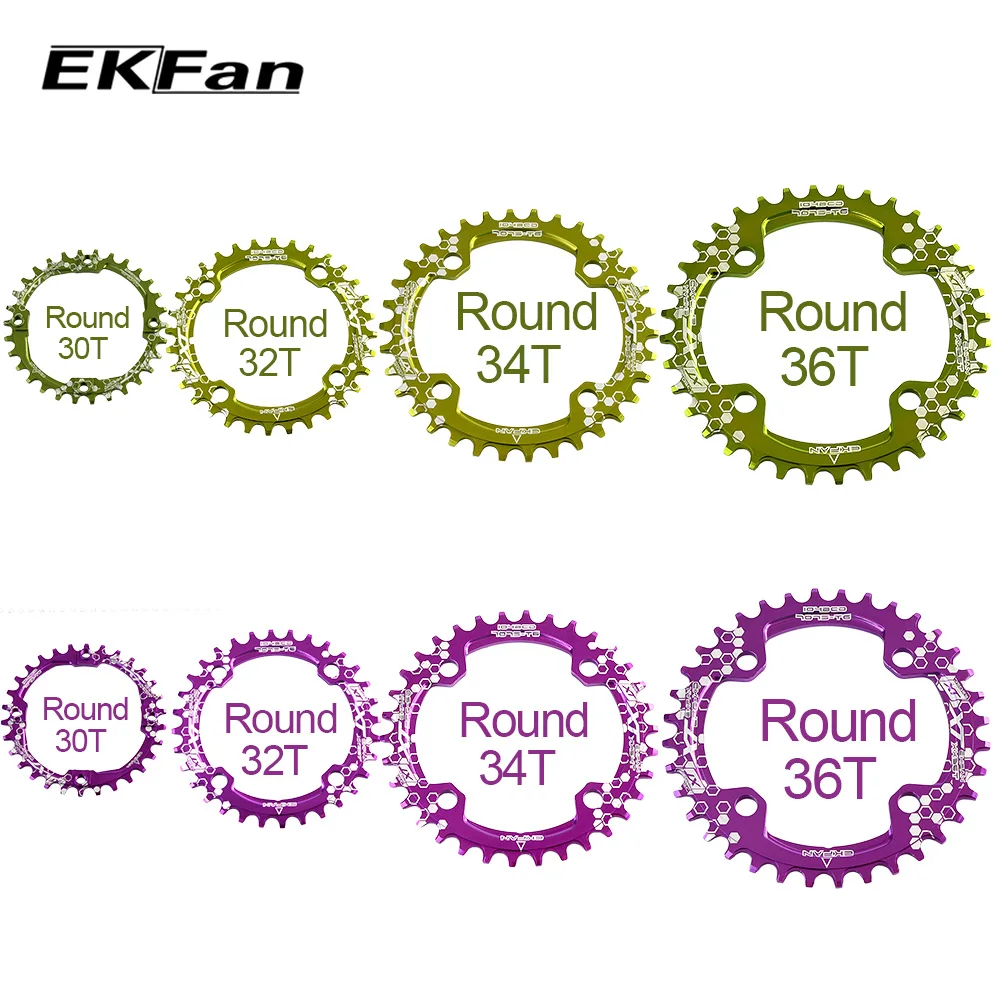 Овальная Круглая звезда EKFan 104BCD XT 30T 32T 34T 36T|Шатун и передняя звездочка велосипеда|