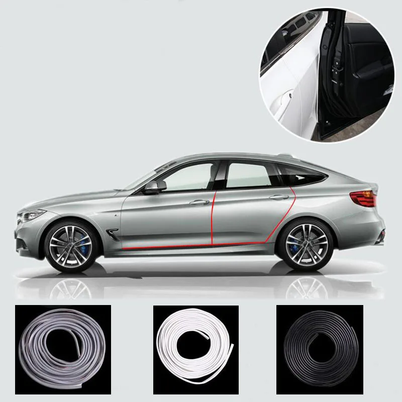 

5m Universal Car Door Scratch Protector Edge Guard Cover Crash Bar Anti Collision Bumper Protection Sticker Decorative strip Hot