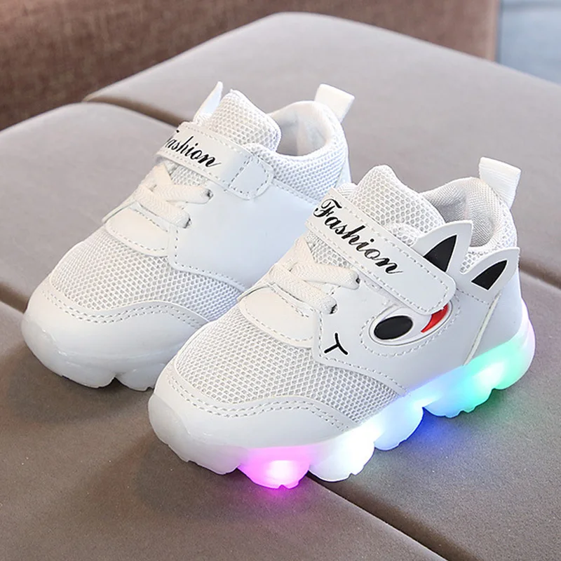 

Children Sneakers LED Shoes Fashion Luminous Sneakers Breathable Kids Shoes Rabbit Ear Girls Casual Shoes Boys Baby Footwear