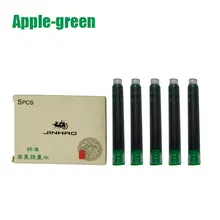 JINHAO много 25 шт яблоко зеленые чернила с перьевой ручкой картриджи высокого качества сине-черные сиреневые чернила на выбор