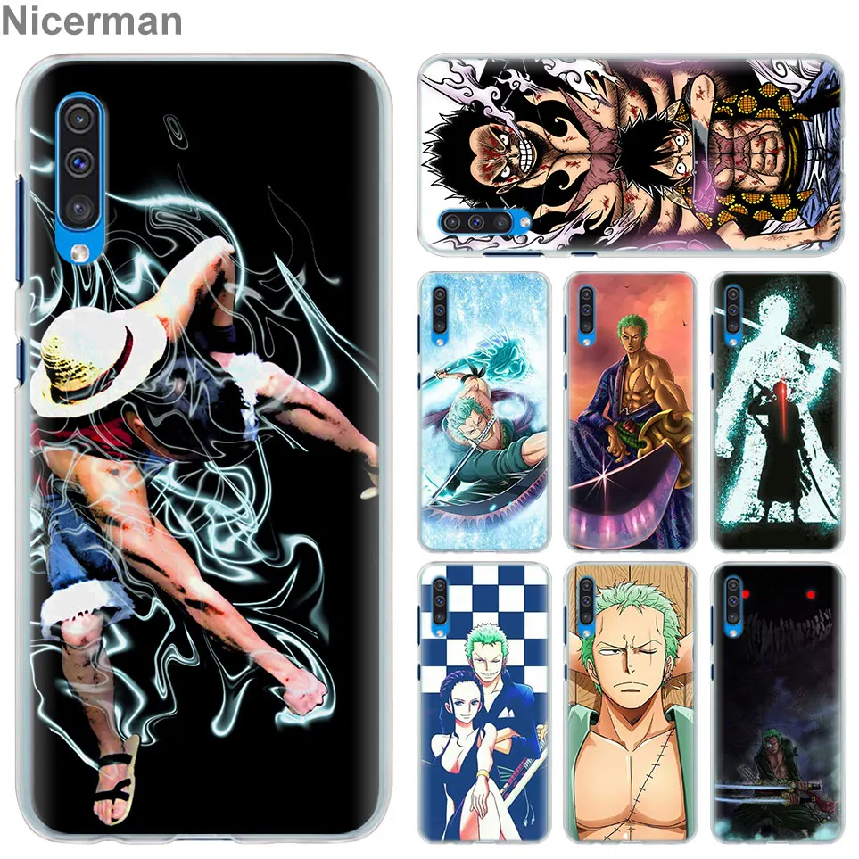 

One Piece zoro Luffy Cases cover for Samsung Galaxy A30 A50 A70 A80 M10 M30 A7 A6 A8+ A9 2018 PC Hard Phone Case