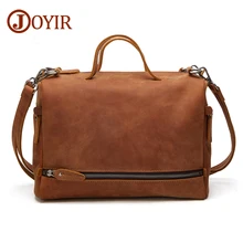 JOYIR Designer Genuine Leather Men Large Messenger Bags Casual Business Crossbody Bag Leather Shoulder Bags For