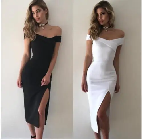 slim fit long dress