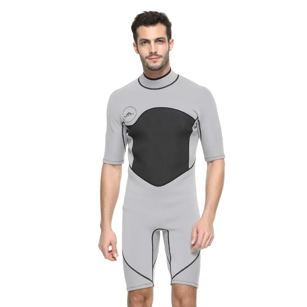 

SBART 2MM Short Sleeve Neoprene Wetsuit Men Warm Winter Swimming Scuba Diving Suit Triathlon Wetsuit for Surfing Snorkeling