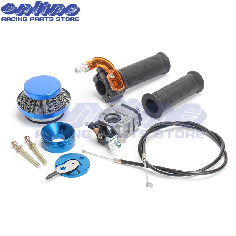 

Carburetor Carb Air Filter Stack Twist Throttle Accelerator Grip & Cable For 47cc 49cc Mini Moto ATV Pocket Bike Motorcycle