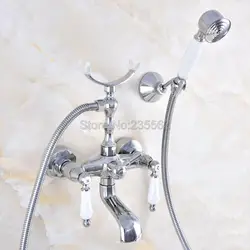 Хромированные смесители для ванной комнаты настенный смеситель для ванной комнаты с ручной душевой головкой для ванной и душевой кран lna703