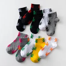 Европейские размеры 38-45, короткие носки в Форме Кленового Листа, носки в стиле хип-хоп, носки для мужчин и женщин, уличные носки-лодочки для скейтборда, конопляные спортивные носки, S-8