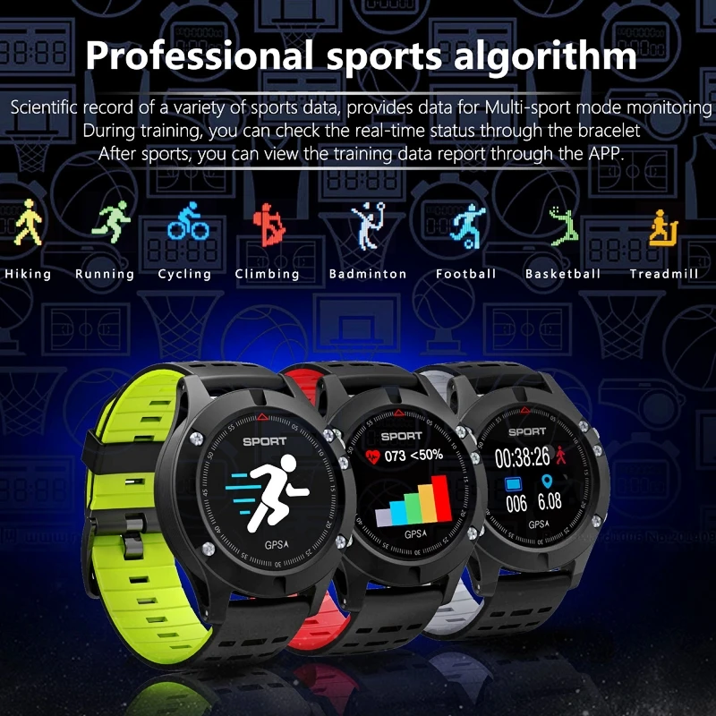 Смарт часы XIYAN F5 пульсометр GPS мульти спортивный режим OLED альтиметр Bluetooth фитнес