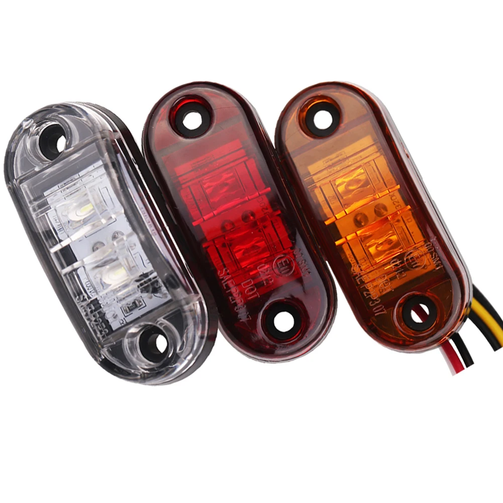 1pc 24v 12v amber led side marker lights for trucks side clearance