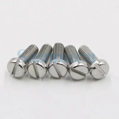 30pcs M5 304 Stainless Steel Slotted Cheese Pan Head Machine Screws