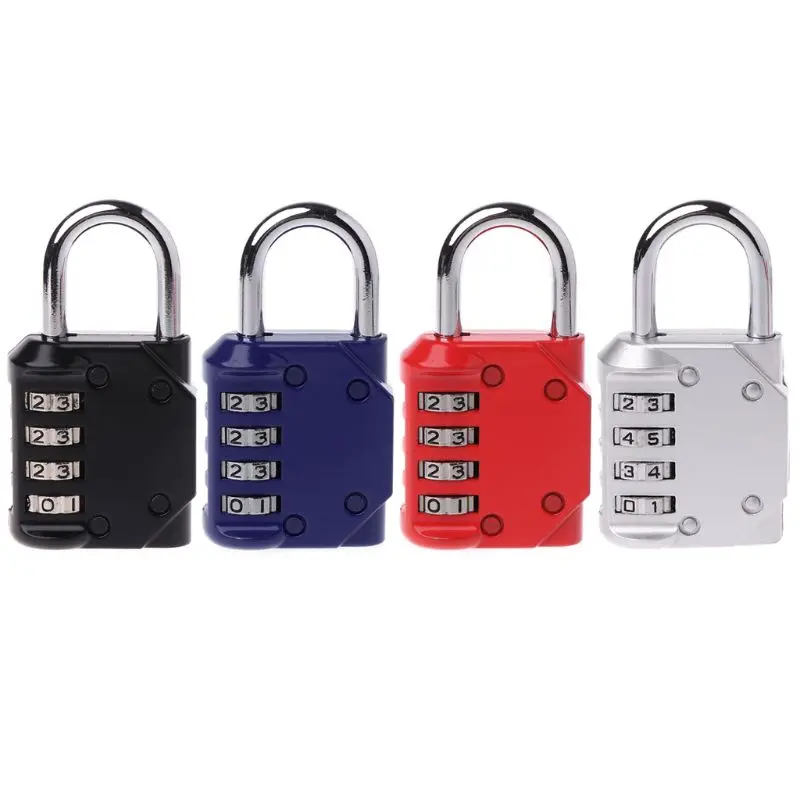 

4-Digit Combination Lock Padlock Easily Resettable Heavy Duty Steel Lock for Gym and School Locker Toolbox Gate Fence