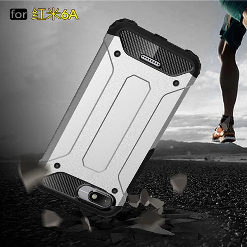 

Soft Silicon + PC Hard Armor Anti-knock Back Cover Case For Xiaomi Redmi 6A