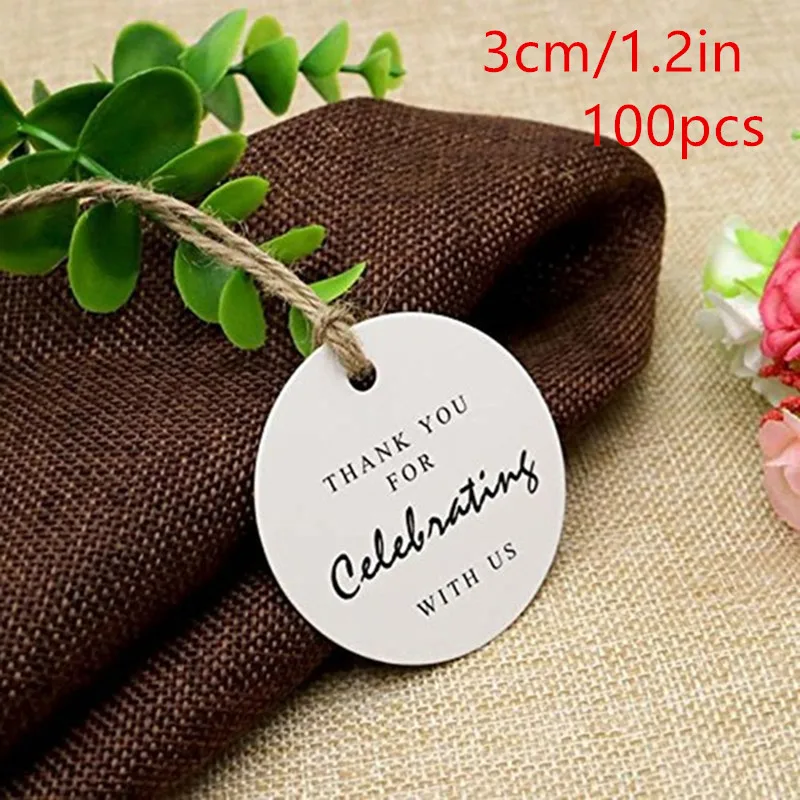 

Paper Gift Tags,Thank You for Celebrating with US,Square Thanks Label for Christmas gift,Bridal Wedding, Anniversary Celebration